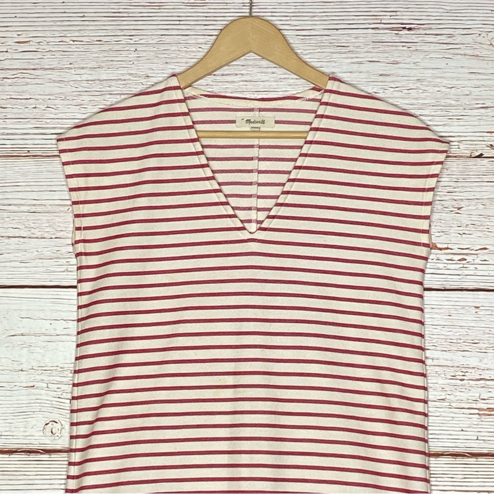 Madewell Striped Vacances Dress Red and White Sz XXS - Picture 8 of 16